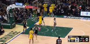 DB电子官网别以为能得分！波蒂斯反击空篮被内史密斯飞帽 哈利伯顿反击2+1！